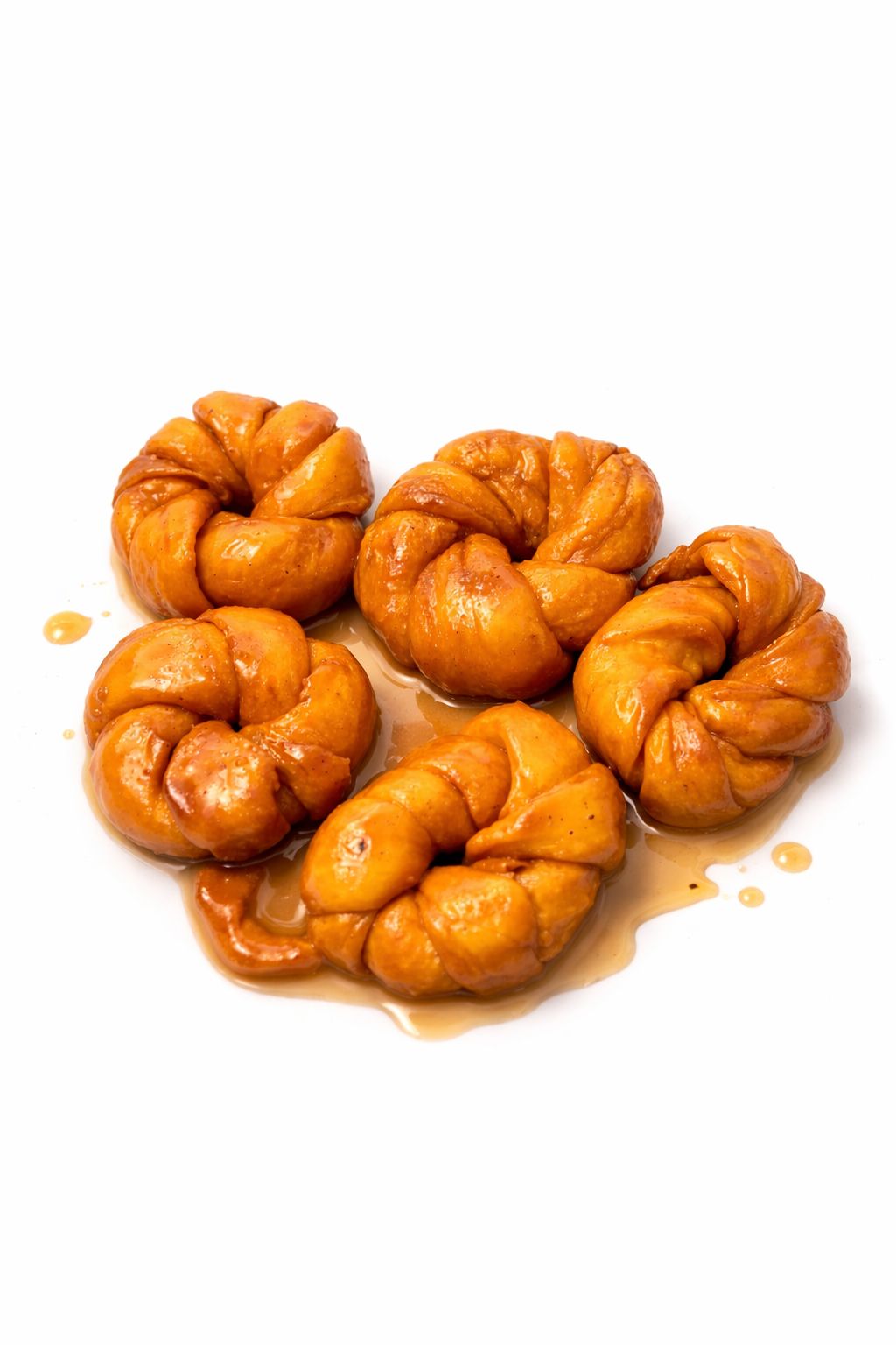 Beignets torsadés sucrés au caramel”